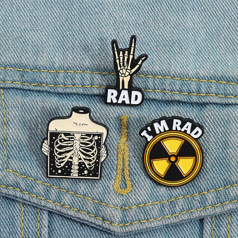 Tech Accessories Backpack - 3Pcs RAD Radiology Enamel Pins Set