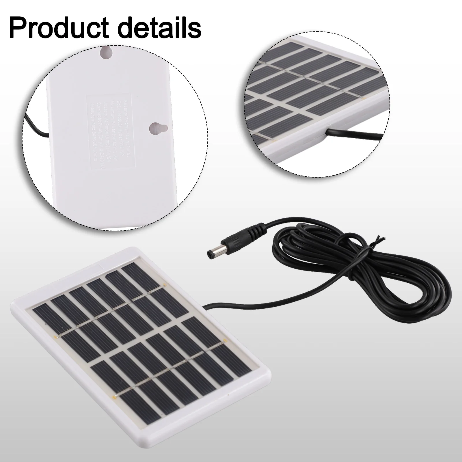 Compact Solar Panel 5W 6V Solar Panel Easy DIY Installation Efficient Charging Multiple Charging Options Lightweight Design