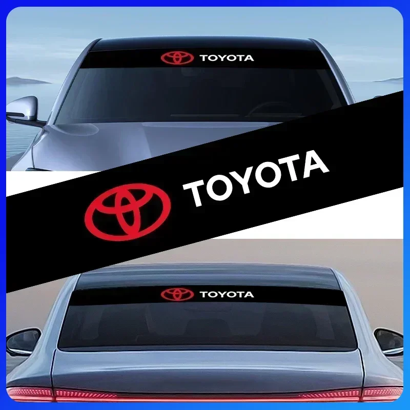 

New Car Front and rear windshield shade decorative sticker Heat Resistant For Toyota Prado Rav4 Hilux Prius Corolla Accessories