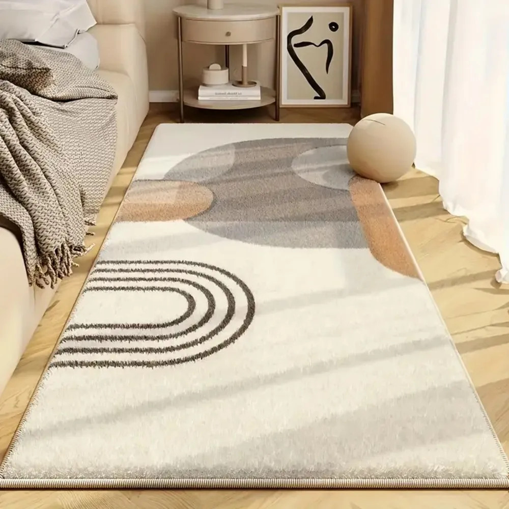 1PC bedside autumn and winter rug, soft fluffy machine washable, can be used for bedside, living room, bedroom, multi-area use