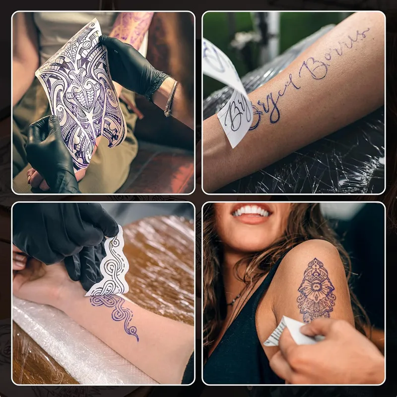 Printer Termal A4 Tanpa Tinta Portabel Printer Transfer Stensil Tato Dokumen Kantor Kompatibel dengan Android IOS Windows Mac OS