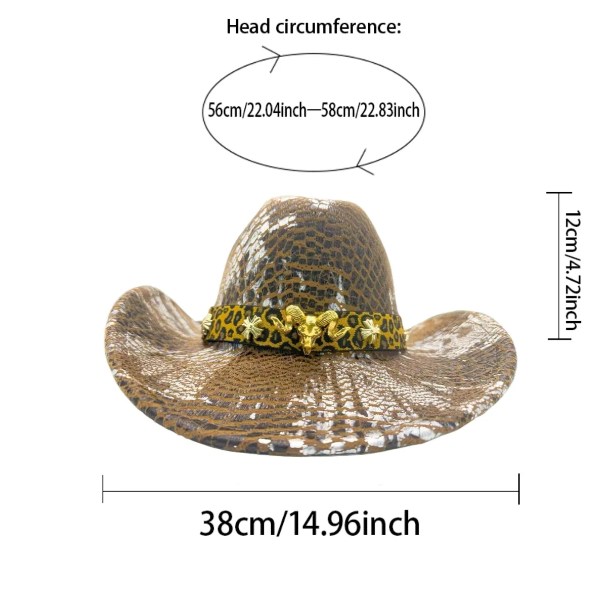 HongLuan Glitterkostuumhoed Volwassene & Cowboyhoeden Strass voor dames, Cowboy Cosplay Vrouwelijke accessoires & Cowgirl Cap