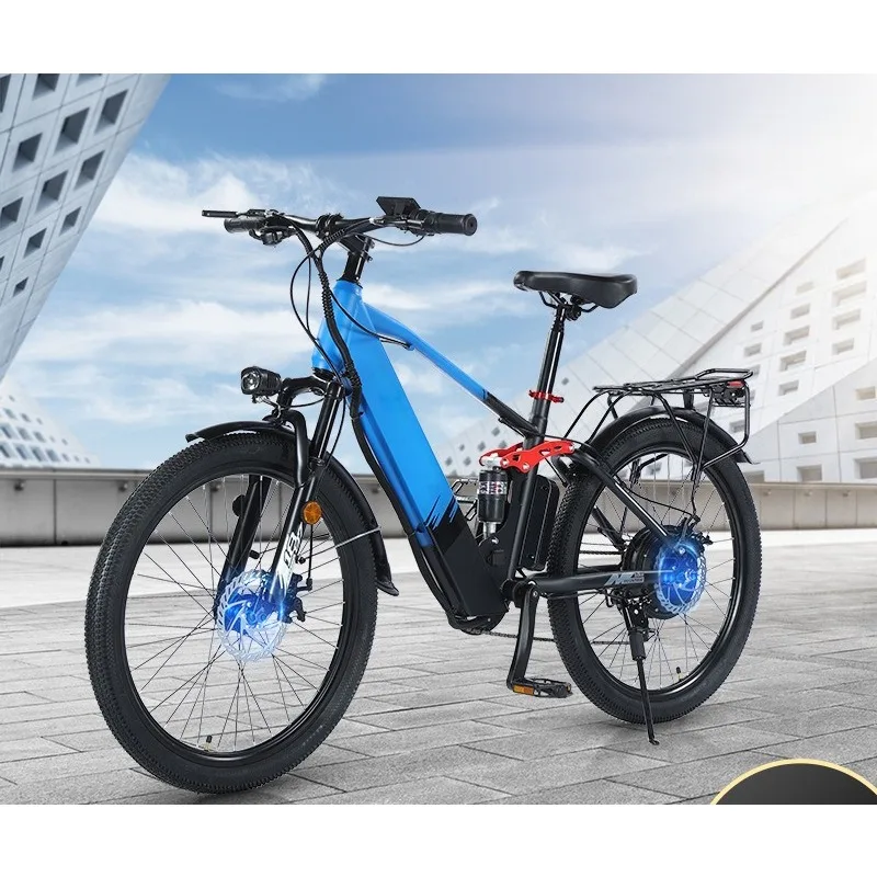 Mountain bike off-road bicycle variable speed resistance car adult high-end 24/26 inch lithium battery tram