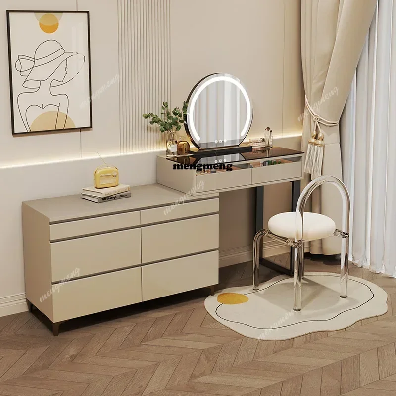 

Led Light Mirror Dressing Table Hollywood Luxury Girls European Dressing Table Organizer Bedroom Comoda Pra Quarto Furniture