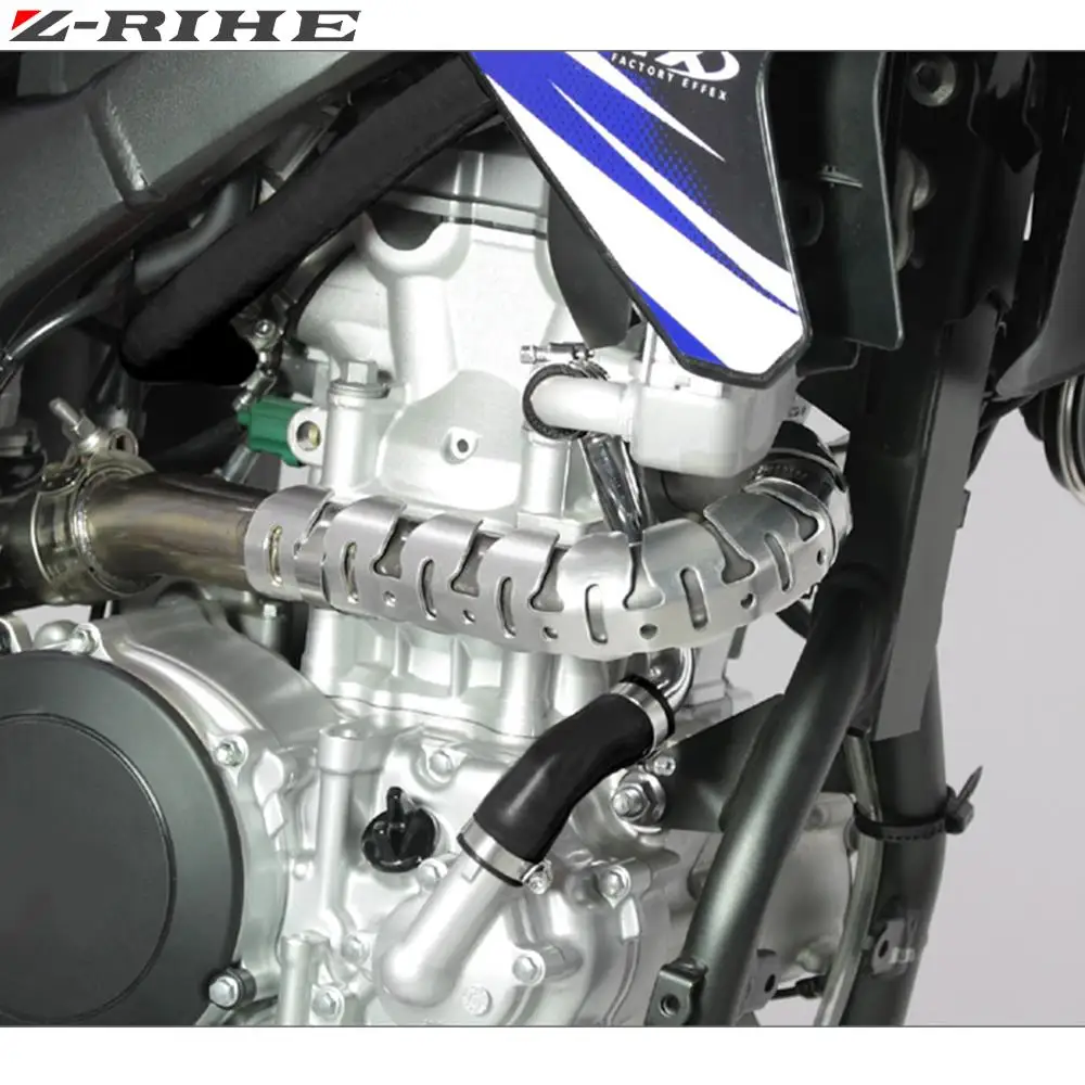 For MC450F FC KX 250 350 450 SX-F RM-Z CRF 150R 250R 450R YZ 250F 450F Motorcycle Exhaust Pipe Guard 4-Stroke 4st Universal