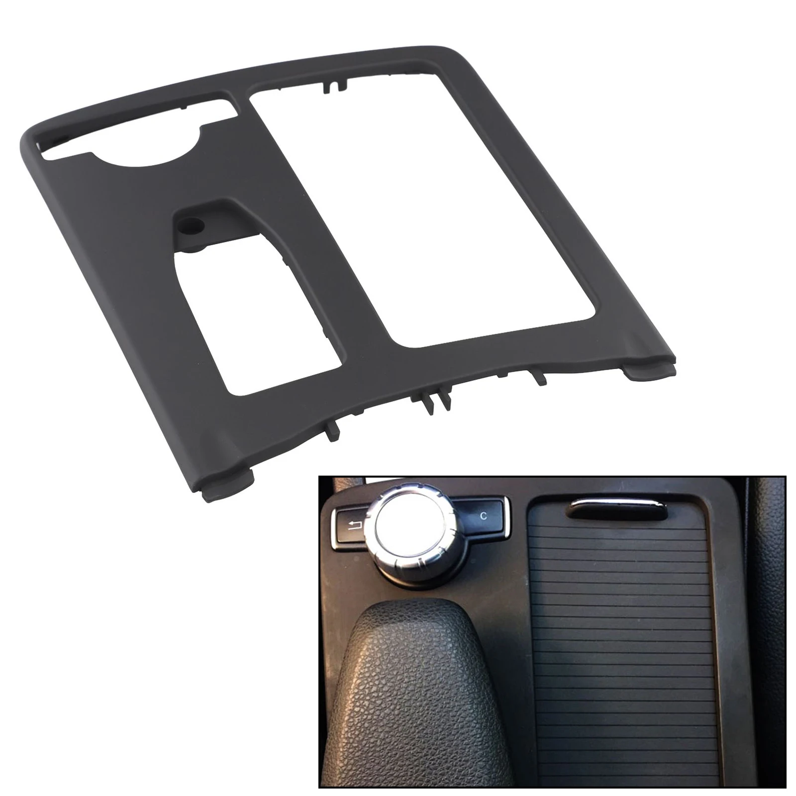 Luxury Black Center Console Cup Holder Trim Cover for MercedesBenz W204 CClass High quality Material Scratch Resistant