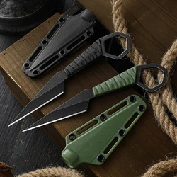 Nuova collana da esterno Mini coltello EDC portatile sospeso, coltello dritto multifunzionale, coltello per autodifesa, campeggio, barbecue