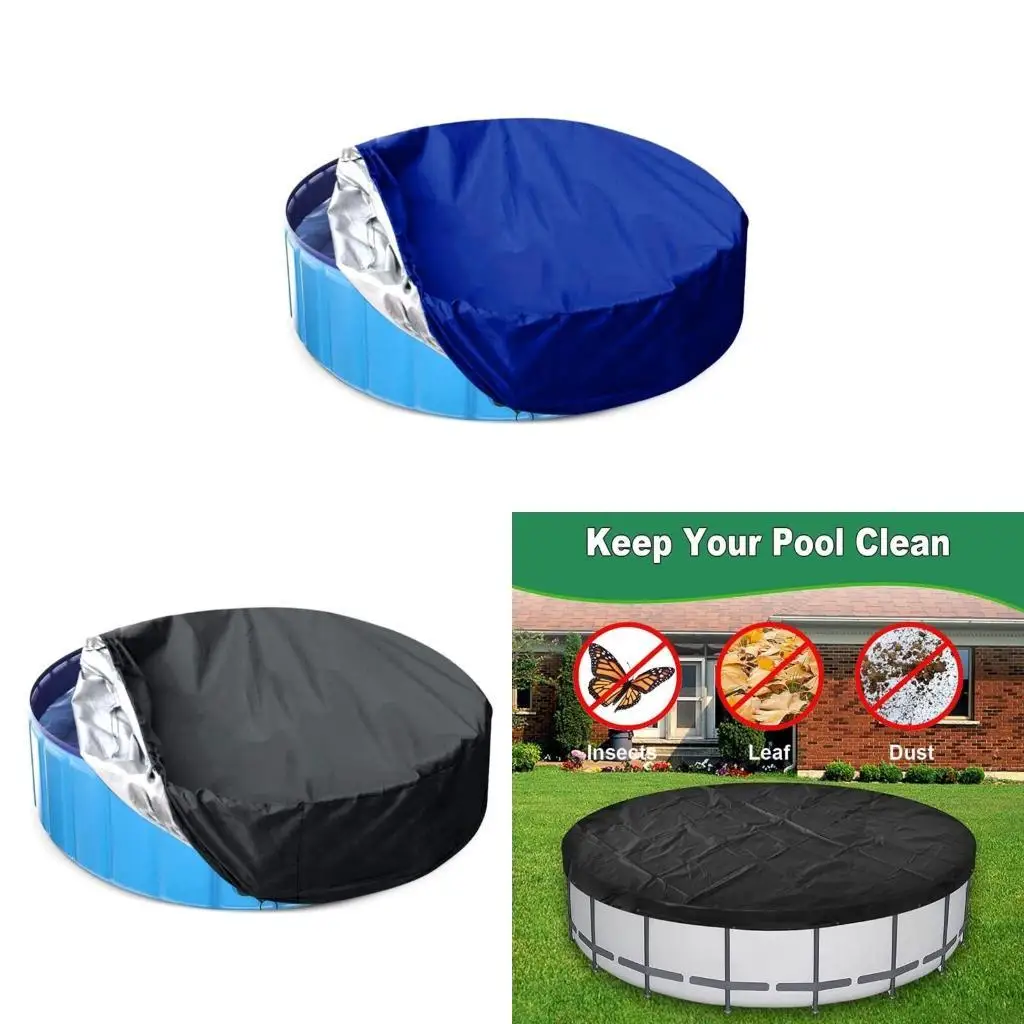 F19B 10FT Pool Net Cover Winter Pool Cover Round Black Swimming Pool Net Cover for Above Ground Pool Winter Cover