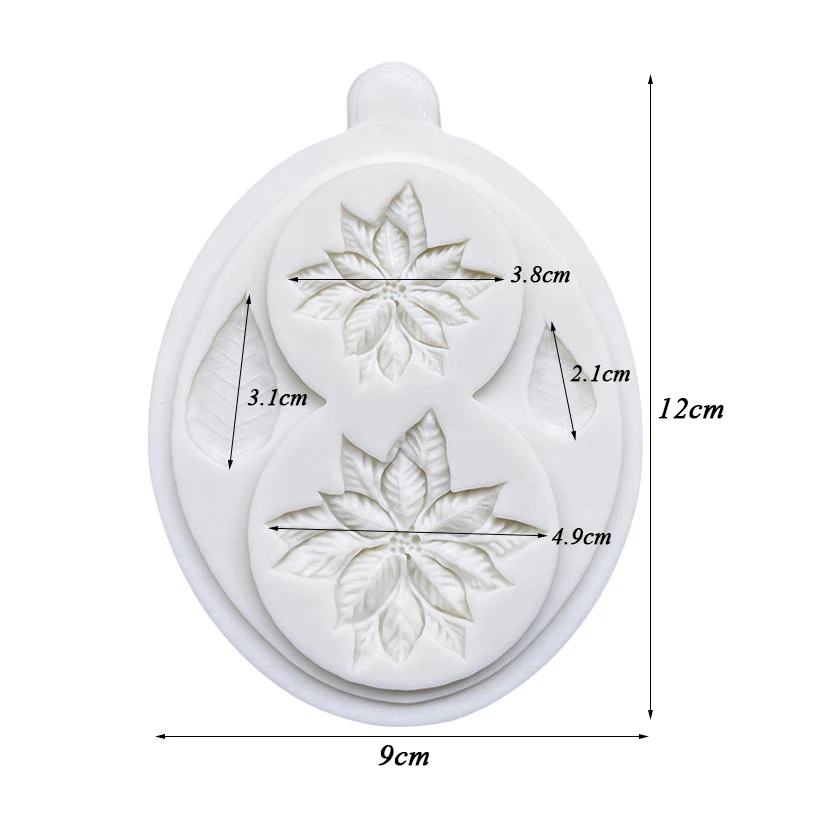 Poinsettia Christmas Flower Silicone Cake Baking Mold Sugarcraft Chocolate Cupcake Resin Tools Fondant Cake Decorating Tools