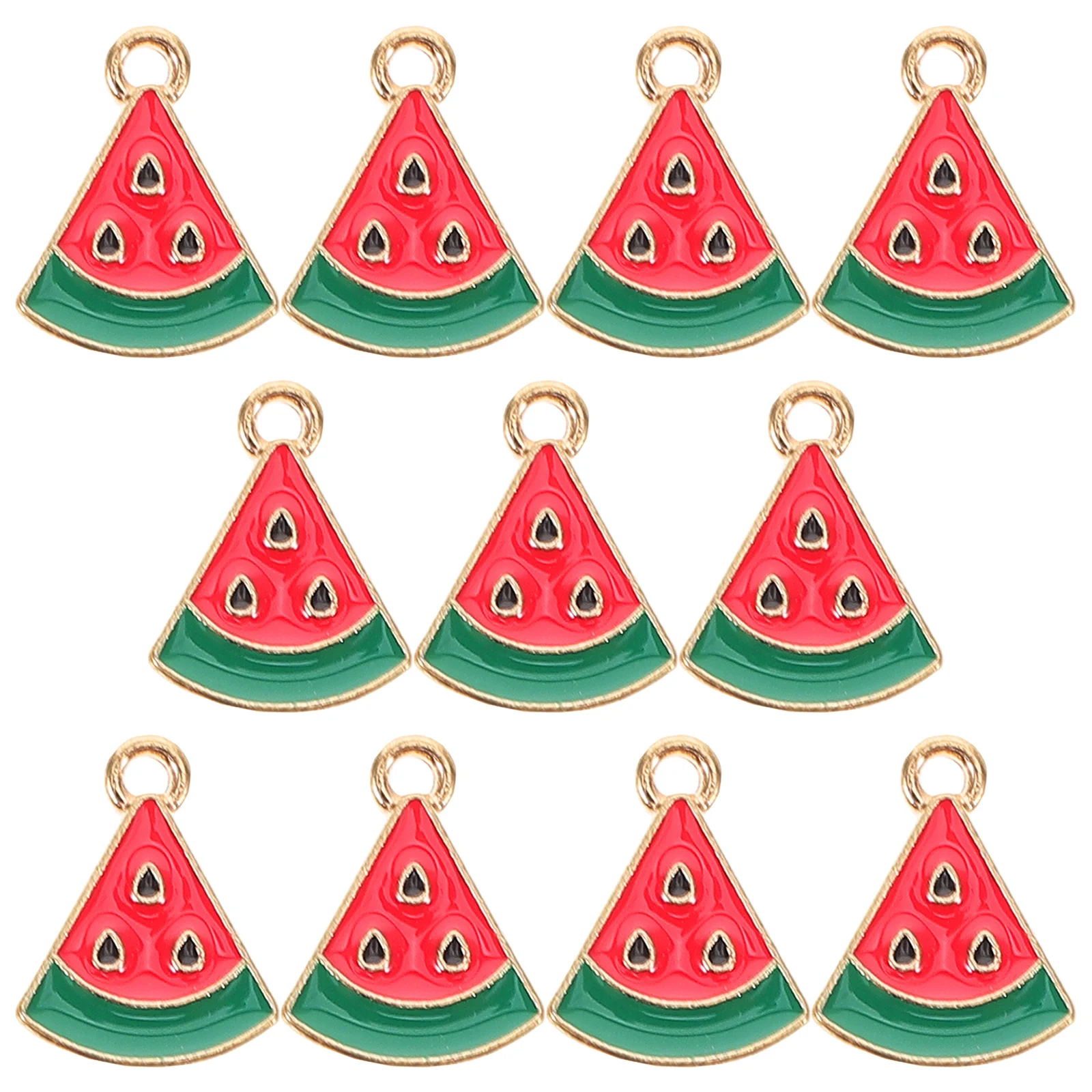 

30 шт., мини-подвески в виде арбуза, эмалированные подвески из сплава для самостоятельного изготовления ювелирных изделий, сувениры для летней вечеринки, аксессуары ручной работы, висячие