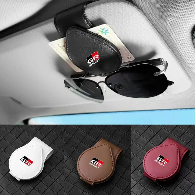 4S Car Sun Visor Sunglasses Holder Glasses Clip For Toyota GR Avensis Prado Rav4 Corolla Premio ID card ID card Bank Card Clip