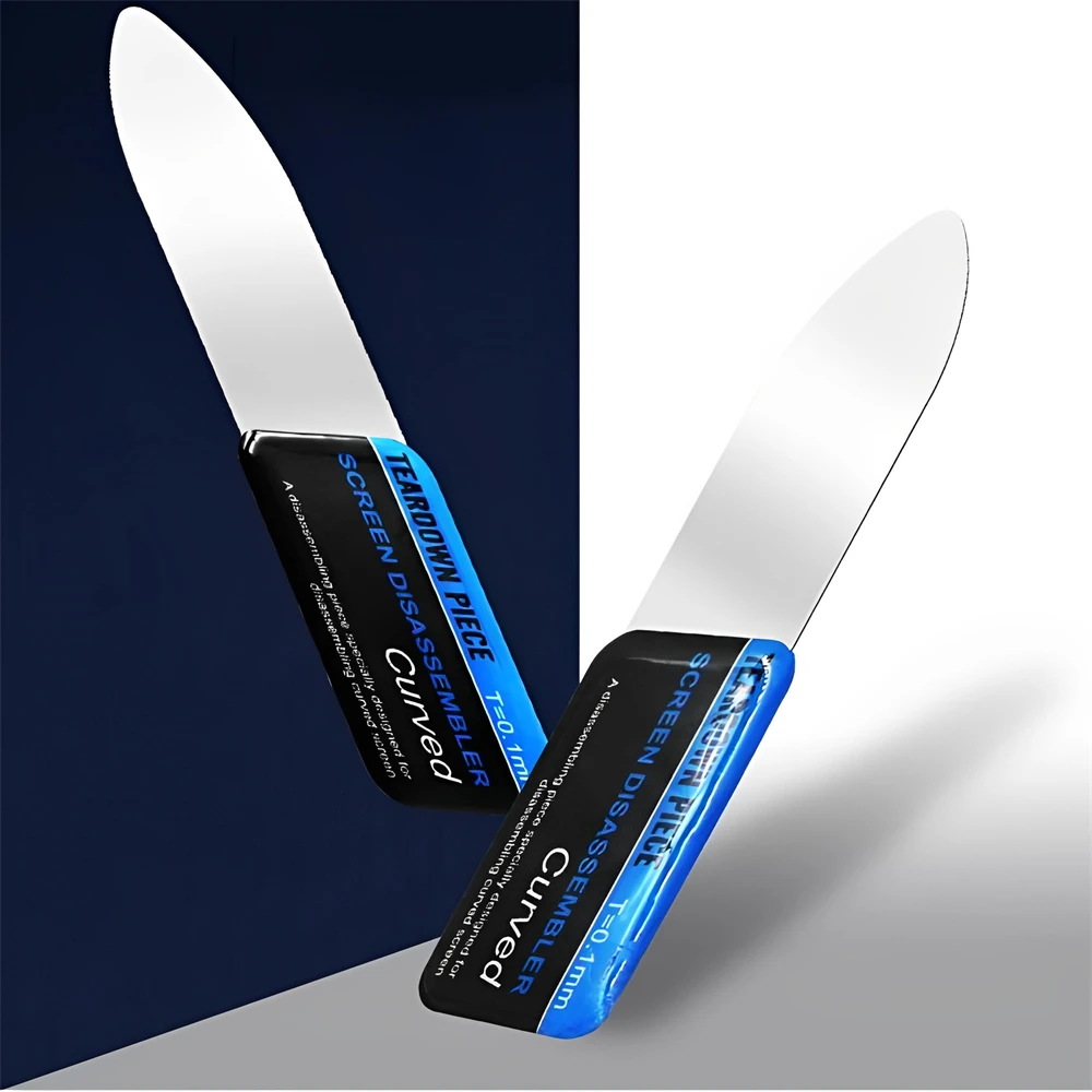 1-5Pcs Ultra Thin Flexible Mobile Phone Curved LCD Screen Spudger Opening Pry Card Tools Steel Metal Disassemble Tool