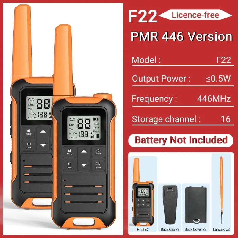 For Outdoor Baofeng BF-F22 Two-Way Radio with TYPE-C Charging for Civilian and Commercial Use Long Range Portable Walkie Talkie