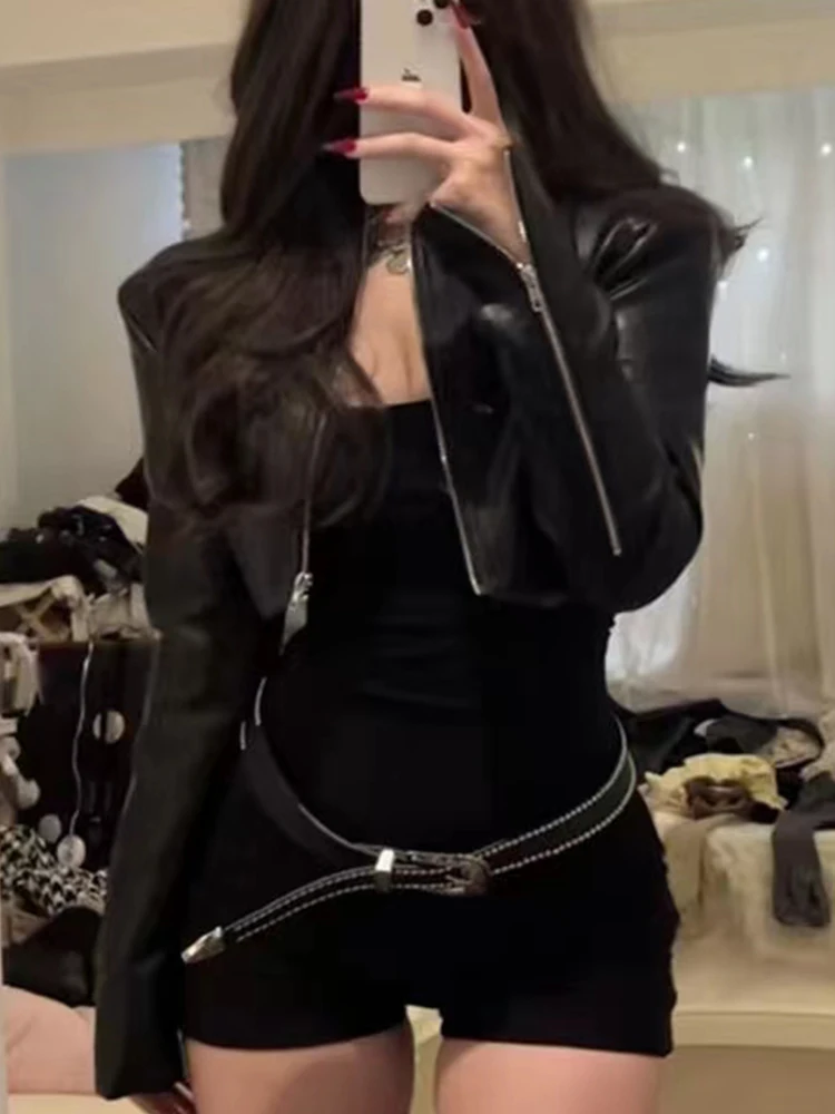 

Женский комплект из байкерского джата и брюк для похудения, базовый слой, модный ансамбль для девочек Pure Desire Sle, осень 2025 г.