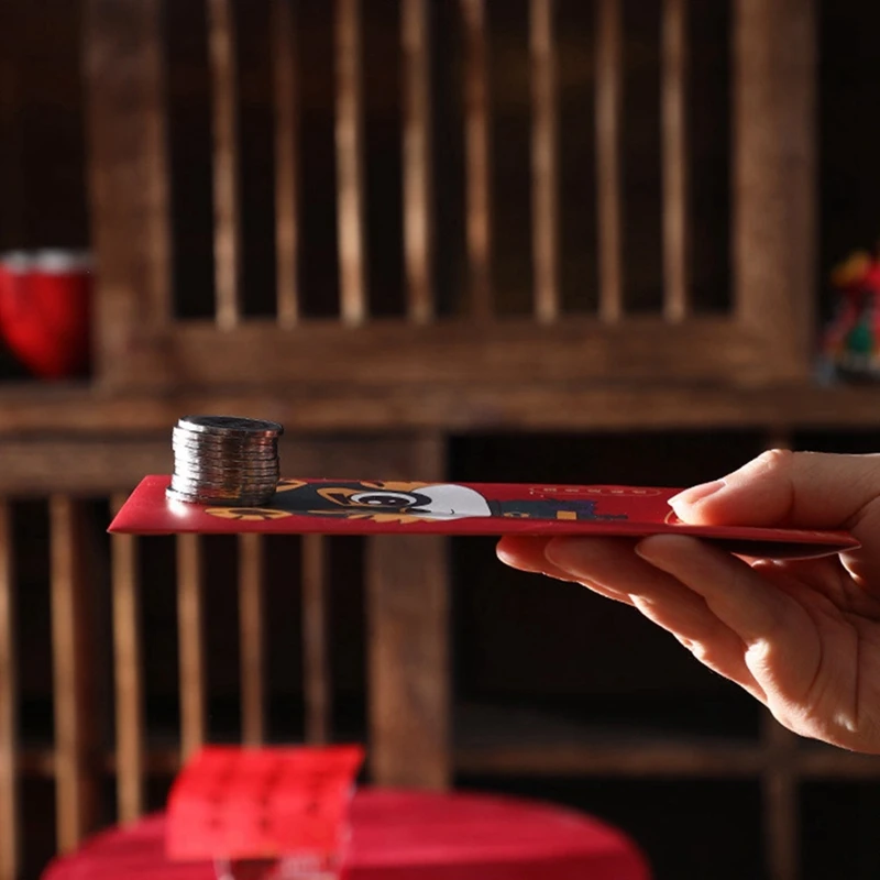 6 Stuks Chinese Rode Enveloppen Jaar Van De Tijger Geluk Geld Rood Pakket Voor Lente Festival Verjaardagsbenodigdheden