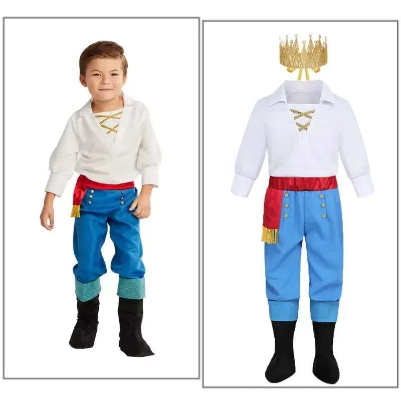 الأطفال الملكي الساحر الأمير تأثيري الاطفال هالوين زي الأولاد الأمير إريك حفلة تنكرية مرحلة الأداء ملابس الحفلات