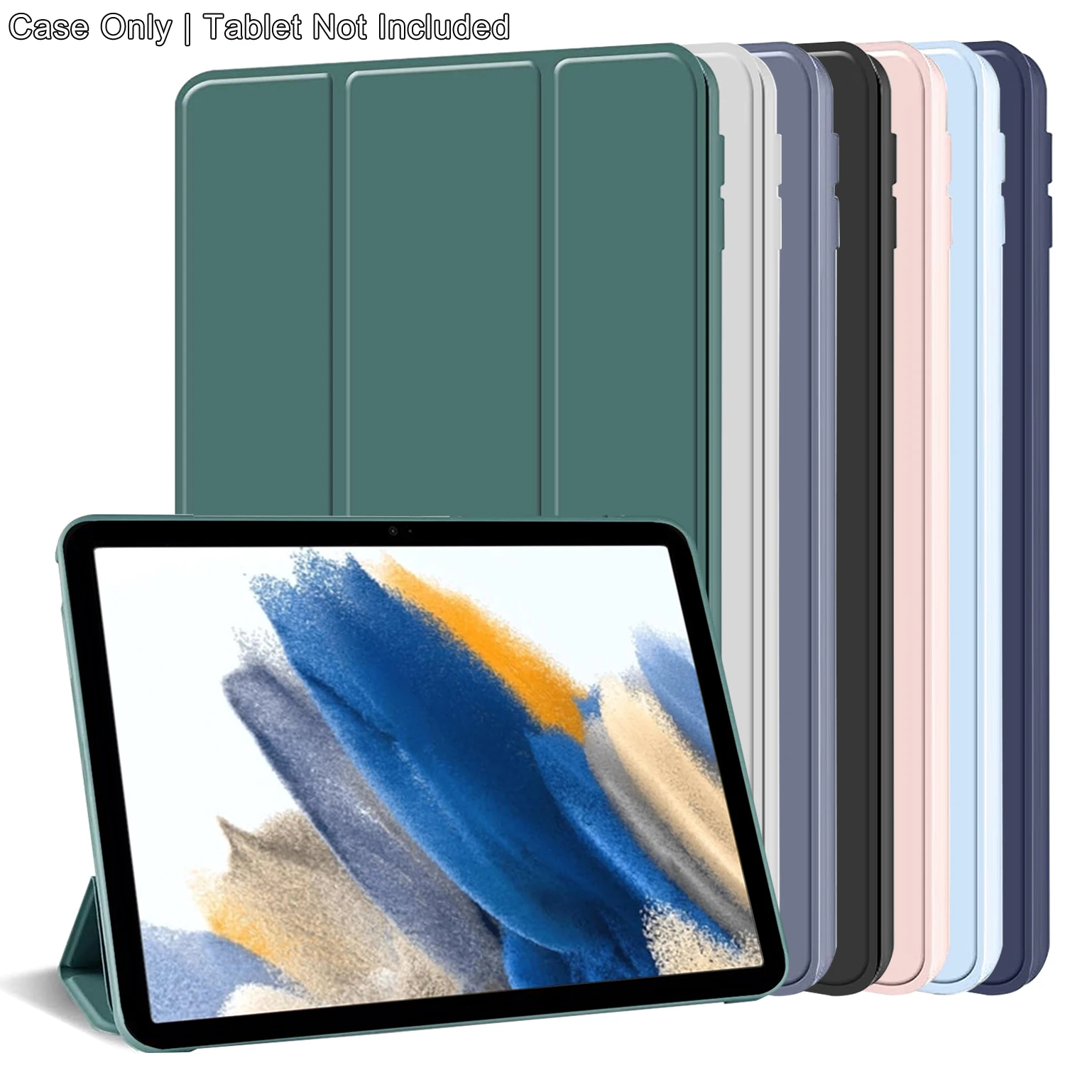 Für Samsung Galaxy Tab A8 2022 10,5'' SM-X200 SM-X205 Dreifach Faltbare Flip-Hülle Magnetischer Ständer PU-Leder Schutzhülle