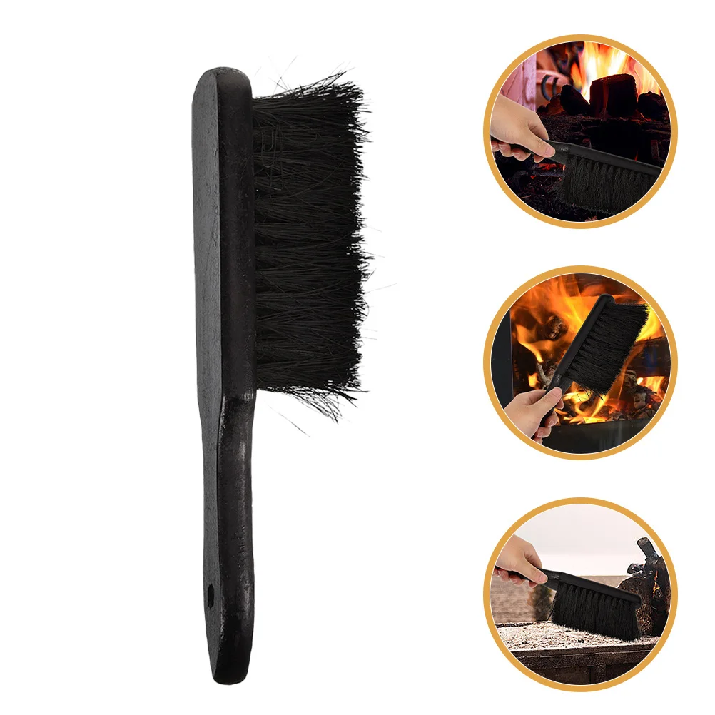 Cepillo con mango de madera, cerdas suaves, agarre ergonómico antideslizante para limpiar chimenea, encimera de cocina, banco,