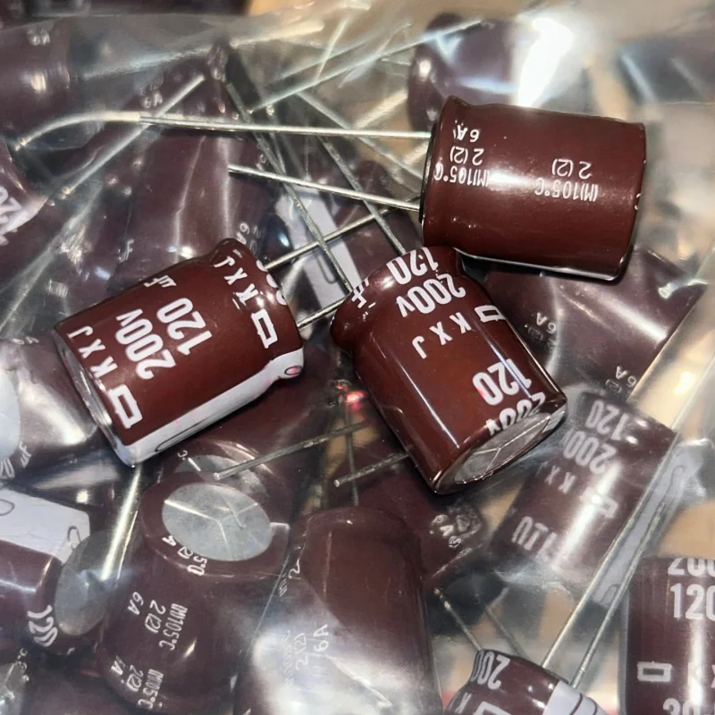 10PCS 200V 120UF 16×20mm High Frequency Low Resistance Capacitor KXJ Series Substitute for 200V 100UF