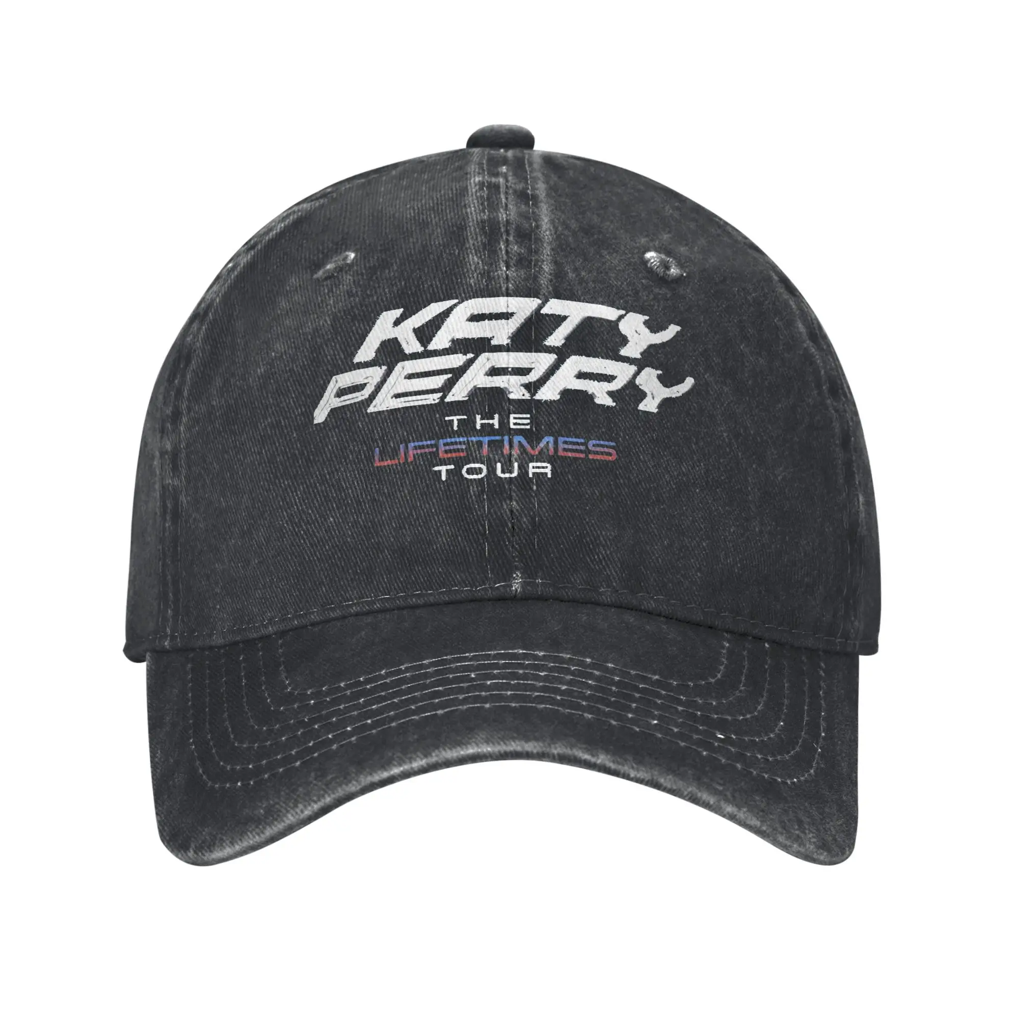 Unisex Katys Perrys The Lifetimes Tour 2025 Printed Hats Vintage Distressed Washed  Baseball Cap Adjustable