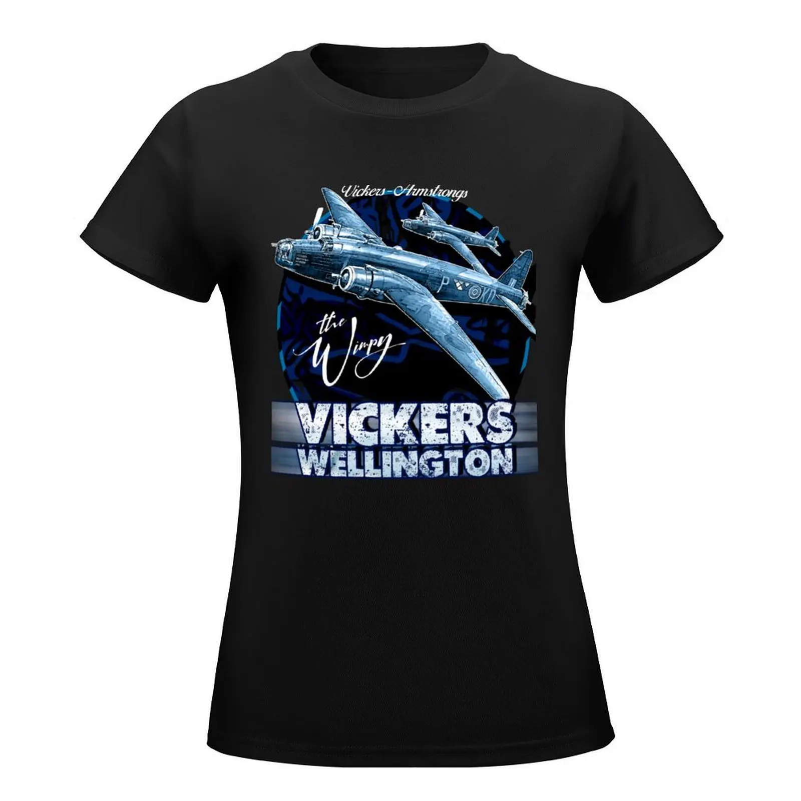 Vickers Wellington WW2 Vintage British Bomber Aircraft T-Shirt tops plain shirts graphic tees cat shirts for Women