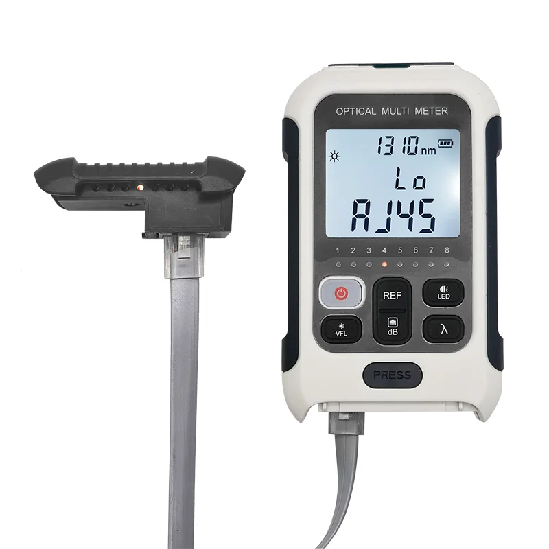 Optical Power Meter with Red Light, 3 in 1 Machine, High Precision Optical Fiber Tester, Network Cable Test, LED Lighting