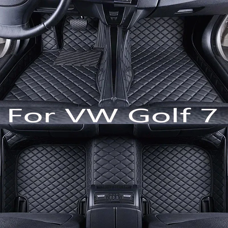 

Car Floor Mats For VW VW Golf 7 7.5 GTE GTD GTI 2012~2020 Carpets Leather Mat Rugs Pad Interior Parts Car Accessories