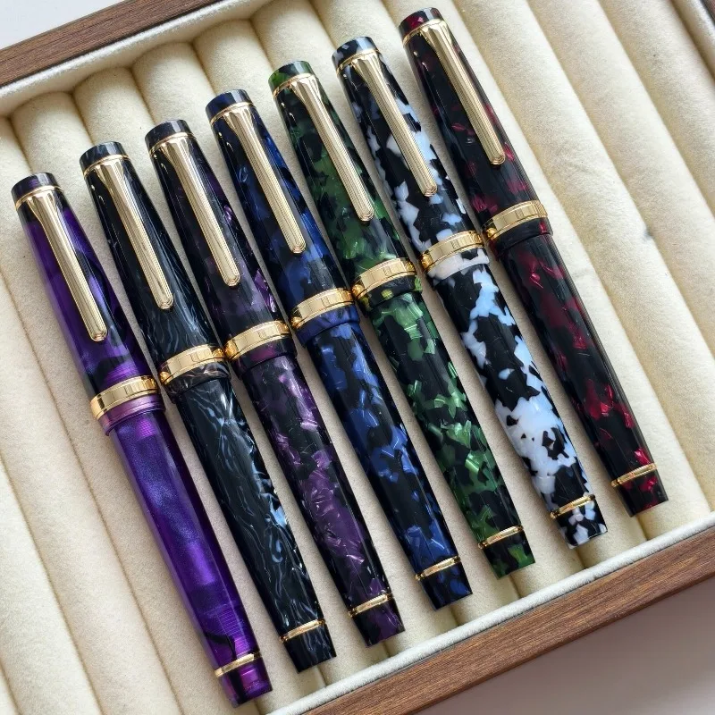 balaoye-broken-green-resin-pen-cat-scratch-long-knife-grinding-pen-f-m-tip-hand-polishing-collection-calligraphy-practice-pens