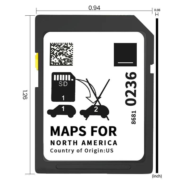2023 Latest Version 86810236 GPS Navigation Map SD Card Car Chevrolet/Buick/Cadillac/GMC GPS Navigator SD Card North America Map
