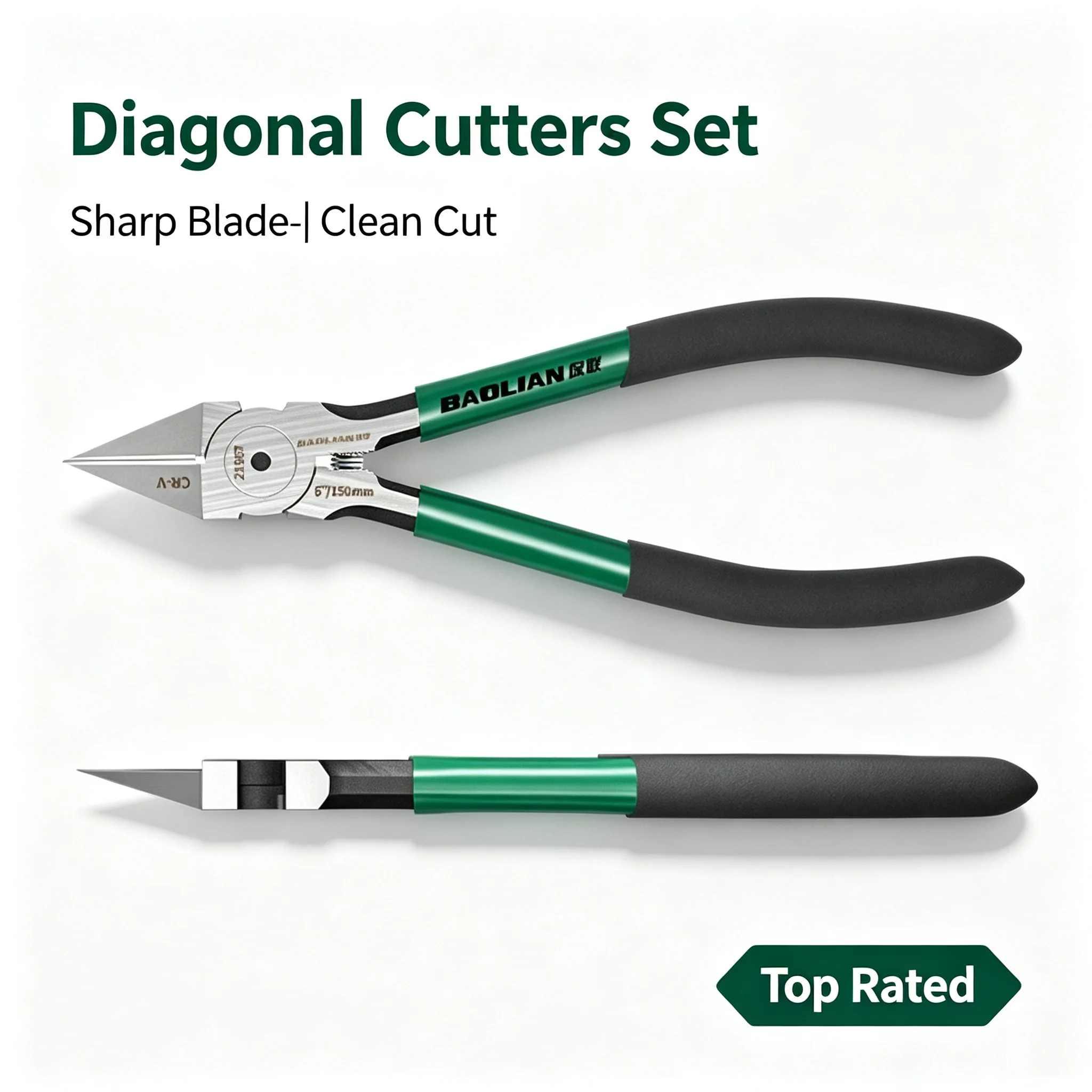 Baolian Industrial Grade Special Sharp Side Mouth Pliers,High Hardness Electrician Small Diagonal Pliers,Electrician Manual Tool