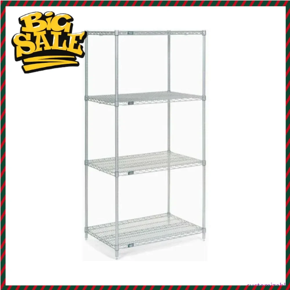 

Горячая распродажа: Коммерческий регулируемый металлический стеллаж Nexel 24x24x74 дюйма, 5-ярусный, сертифицированный NSF, с хромированным покрытием