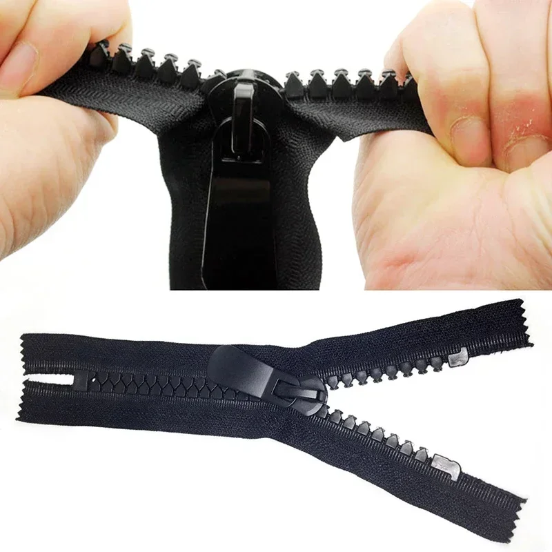 8 # 15 # مزدوج مفتوح سستة واحدة مفتوحة الراتنج سستة ل أسفل سترة معطف مفتوح نهاية طويلة البريدي DIY بها بنفسك الخياطة الحرف 70/80/90/100/سم #3