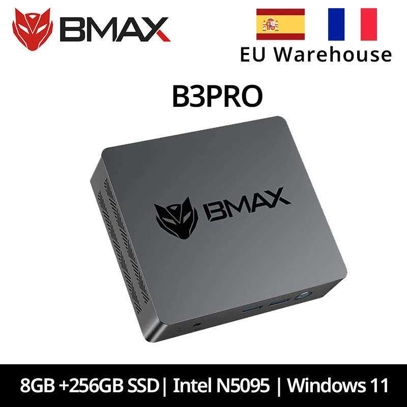 BMAX-Mini PC v1.Pro Windows 11, Intel N5095, 8 Go de RAM, DDR4, 256 Go SSD, Intel UHD, exploration