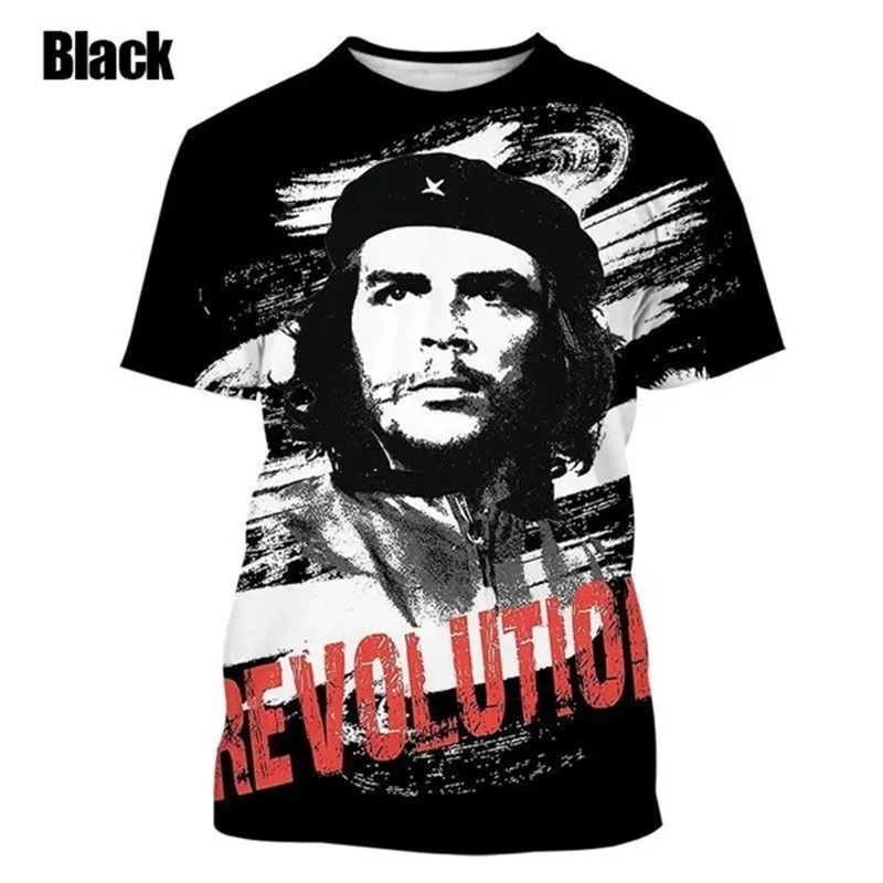 Fashion Che Guevara 3D Printed T-shirt Summer Casual Tops Men And Women Outdoor Street T Shirt Homme Black Short Sleeve Tees Top