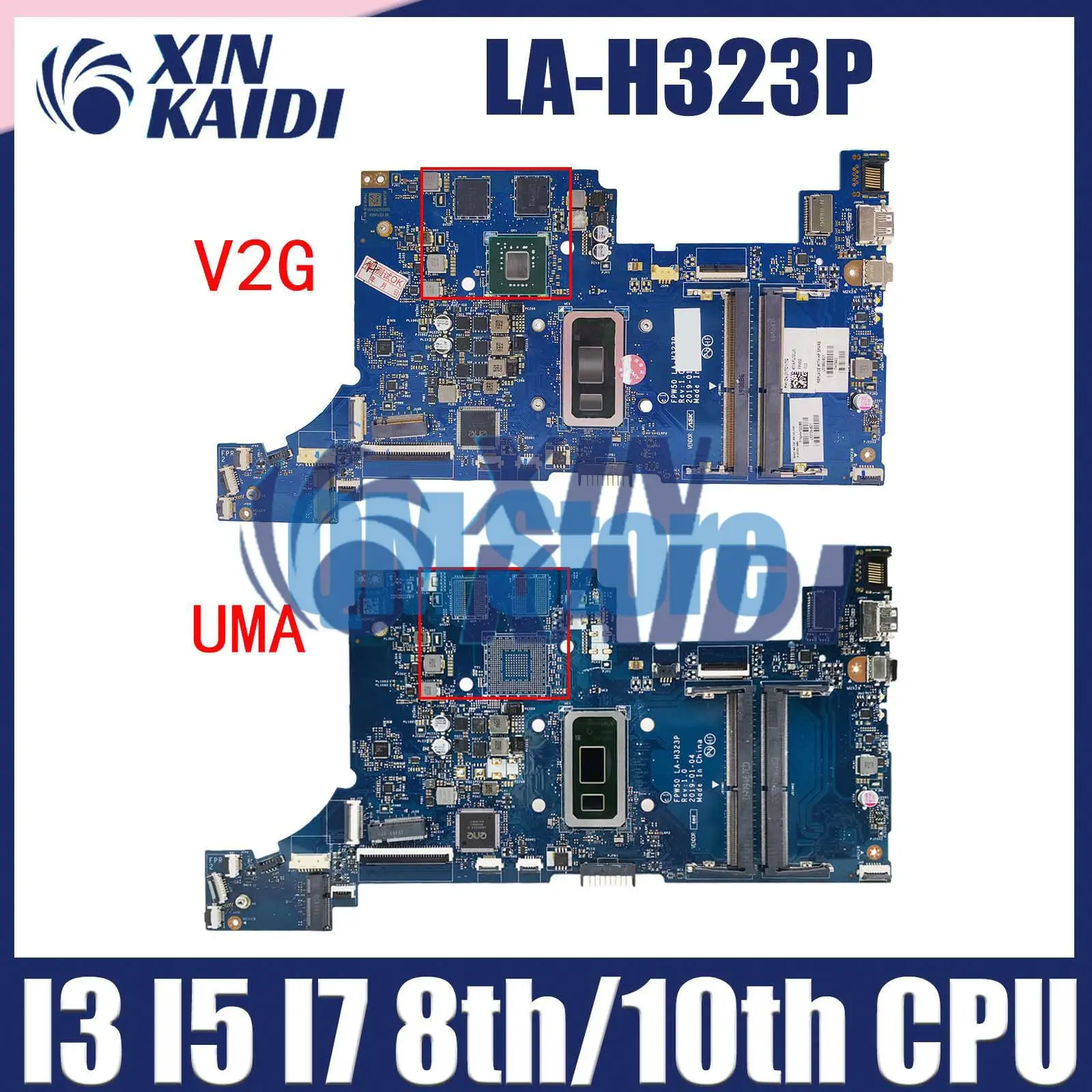 

Mainboard For HP Pavilion 15-DW M13687-601 L52005-001 L68076-601 L51985 LA-H323P Laptop Motherboard CPU I3 I5 I7 8th 10th Gen