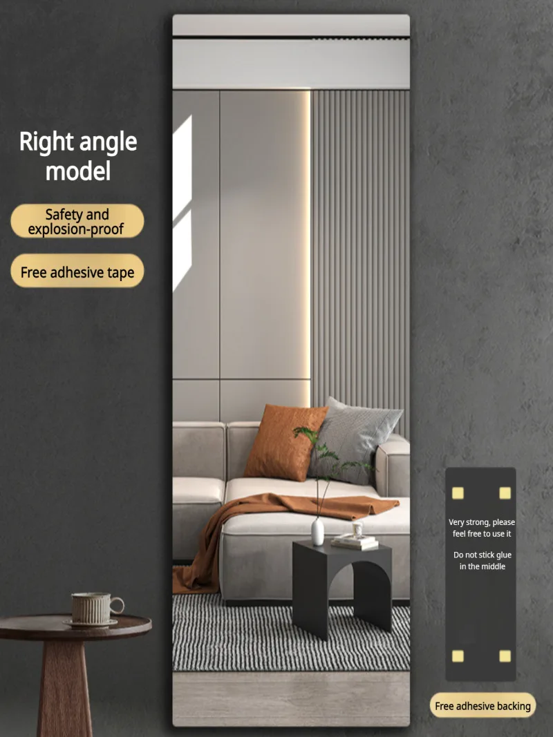 Home fullbody HD fitting mirror stickers