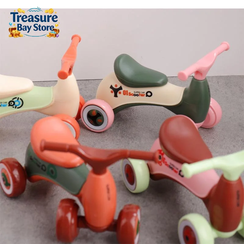 1Pcs Simulation Mini Balance Car Ornament, Four-wheel Baby Sliding Scooter Model, Creative Assembly Kids Toy Gift For Decor - view 5