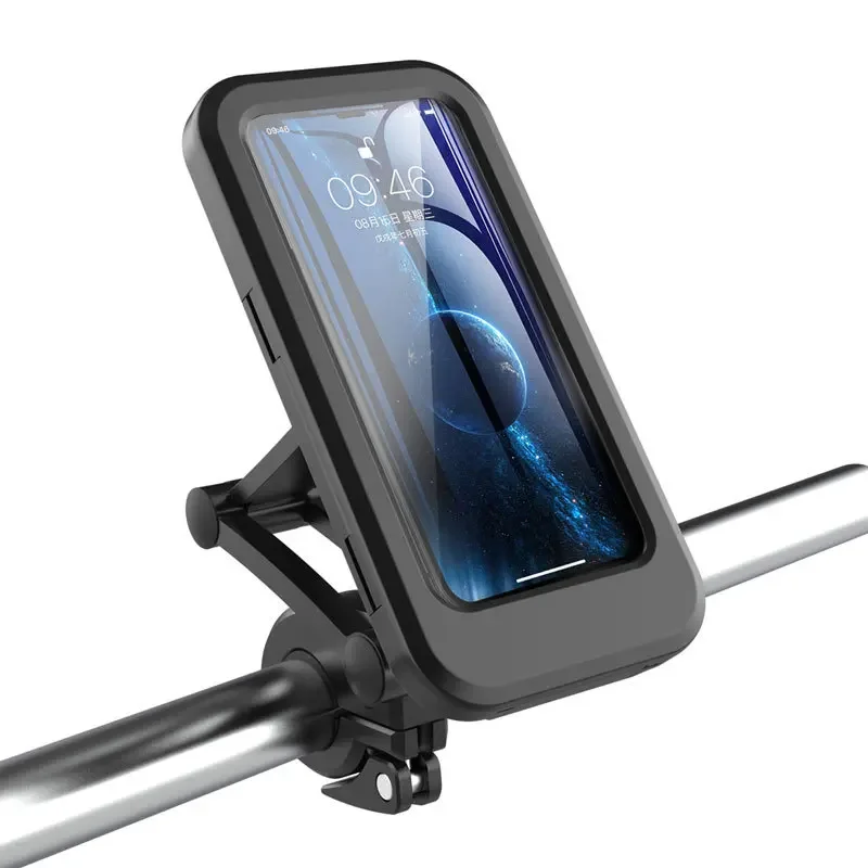 Bike Phone Holder for Iphone Series Motorcycle Phone Mount for All Smartphones Magnetic Waterproof Handlebar Touchable Bracket