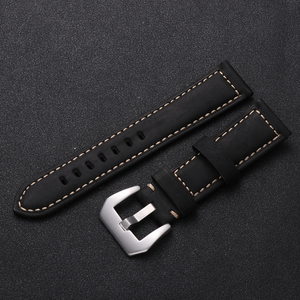 

Watch Strap Band Universal Large Dial Watchband Black Vintage Replacement