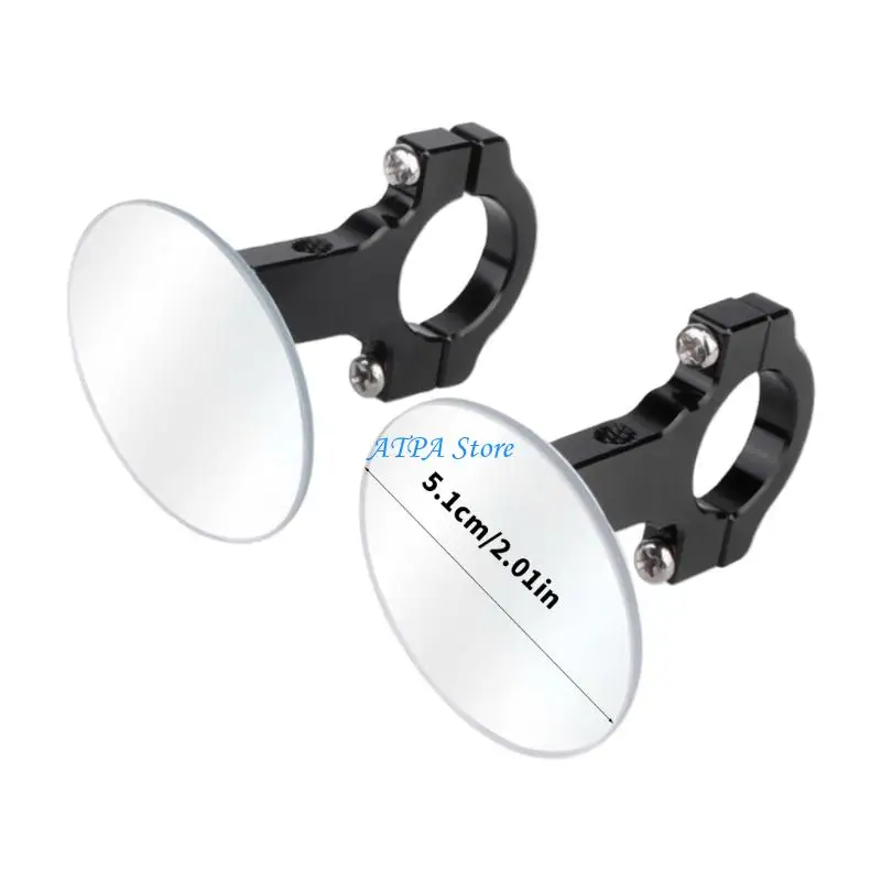 U13C Quick Install Universal Round Mirror For RC390 390 Enhanced Riding Visibility 2pcs