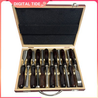 12PCS Wood Carving Knife Chisel Woodworking Cutter Hand Tool Set Carpentry Flat Chisel Professional Sculptural Wood Chisel