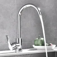 Kitchen Faucet Bathroom Hot Cold Water Sink Mixer Faucet Polished Chrome Plated Swivel Basin Sink Mixer Water Tap Nozzle