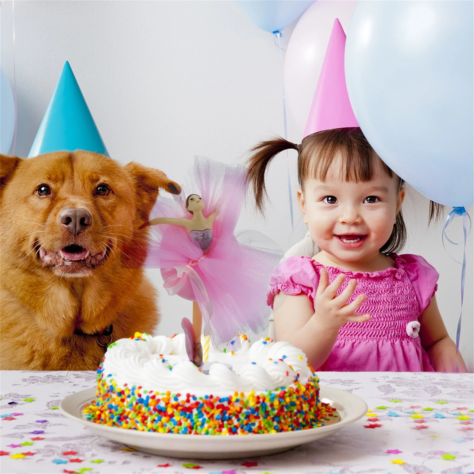 

3Sets Ballet Girl Cupcake Topper Lightweight Compact Design Not Easy to Fall Down Slide Cake Cupcake Dessert Ornament