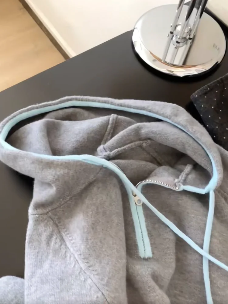 Trendy ort gebreide trui dames herfst winter nieuwe Sle casual chique kleur Blo hoodie faionable veelzijdige top voor meisjes