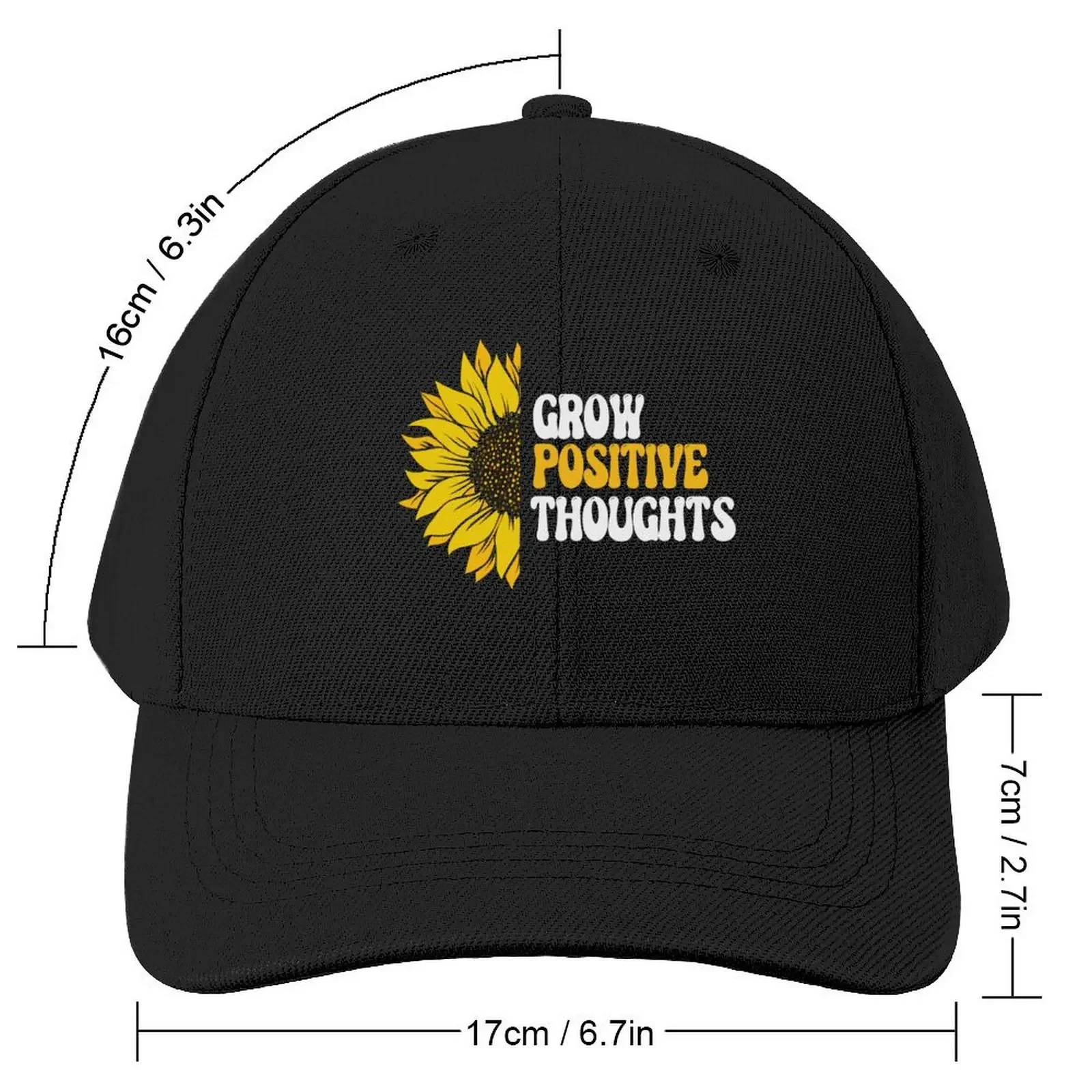 Grow Positive Thoughts| Motivational Quotes and Inspirational Sayings| Inspirational Notes Baseball Cap