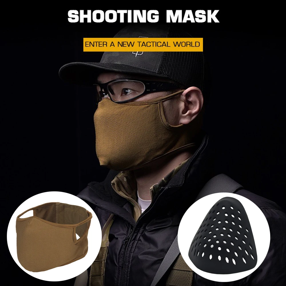 

New Style Outdoor Tactical Shooting Silicone Mask Breathable Elastic Soft Mask Riding Hiking Hunting Airsoft Half Mask