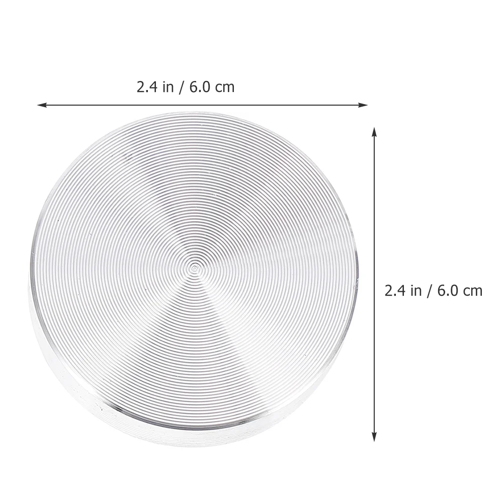 4 Pcs Round Solid Aluminum Cake Glass Table Top Adapter Accessory Tables Circle Disc Plate Silver Discs Alloy