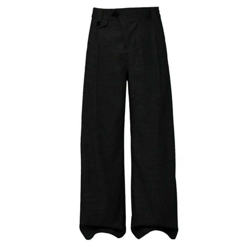 WVGA Spring summer Autumn New Men's Fit Slimming Stylish Straight Trousers Niche Chic Casual Slightly Wide-leg Pants Ins W27464