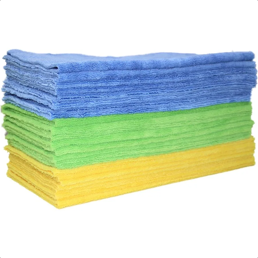 Serviette de nettoyage en microfibre, paquet de 24 16x16