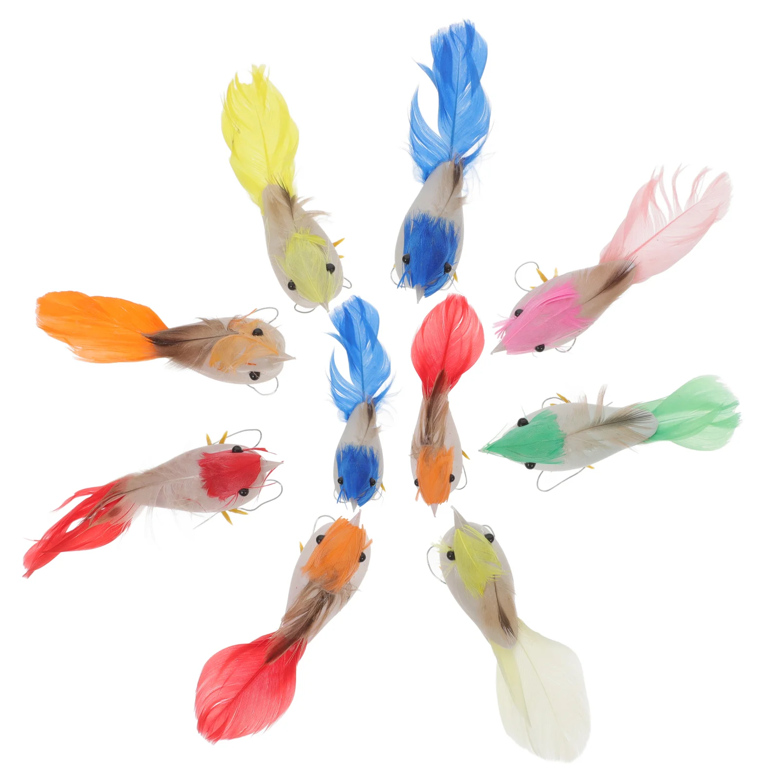 

24 Pcs Garden Flower Arrangement Fake Birds Statues Home Decor Artificial Imitation